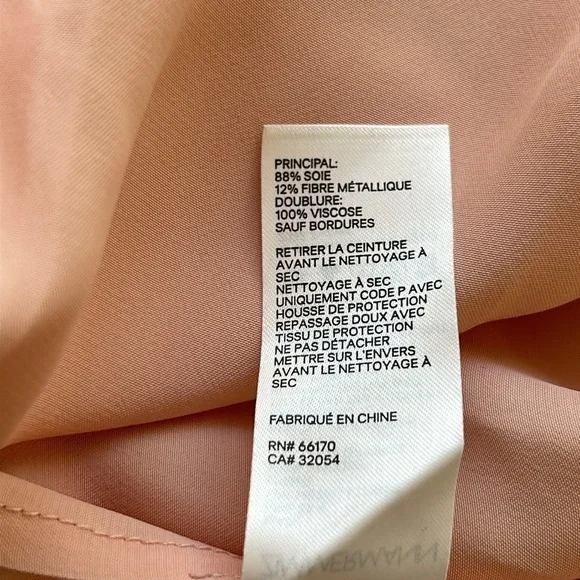 ZIMMERMANN SLEEVELESS TIE NECK DRESS Size 2 Blush Gold MIDI Party Glitter Dress - Picture 13 of 13